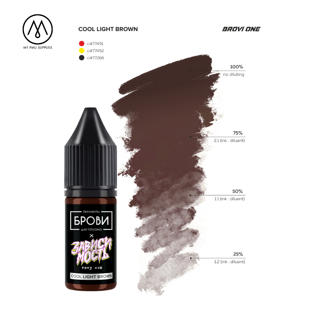 Brovi Cool Light Brown Brow (Inorganic) Pigment