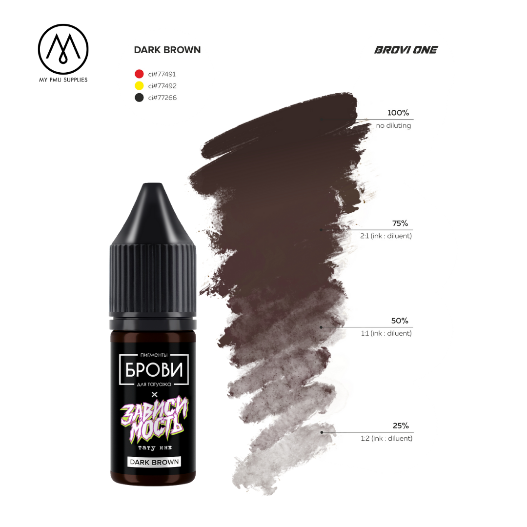 Brovi Dark Brown Brow (Inorganic) Pigment