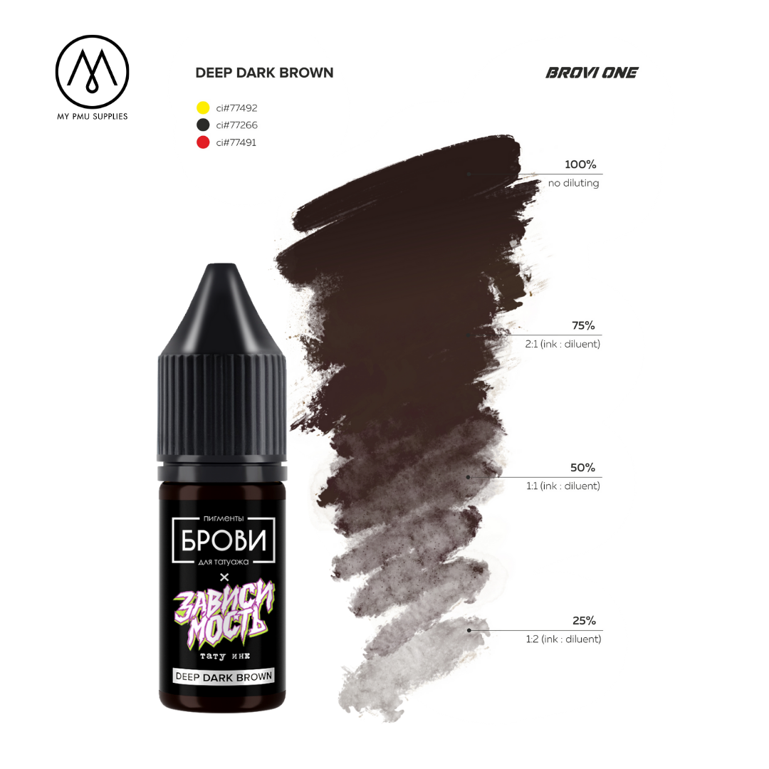 Brovi Deep Dark Brown Brow (Inorganic) Pigment