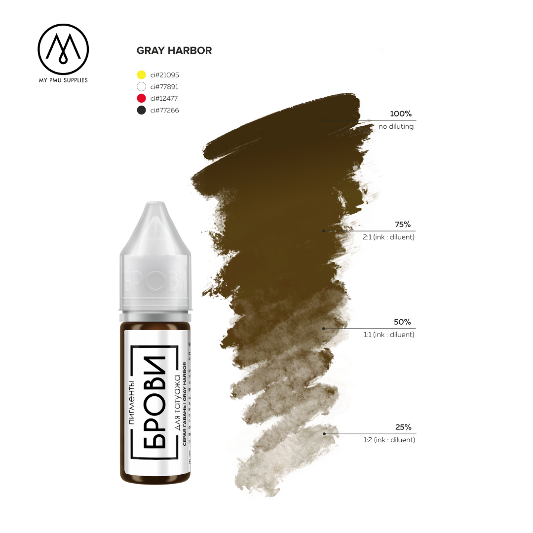 Brovi Gray Harbor Eyebrow Pigment